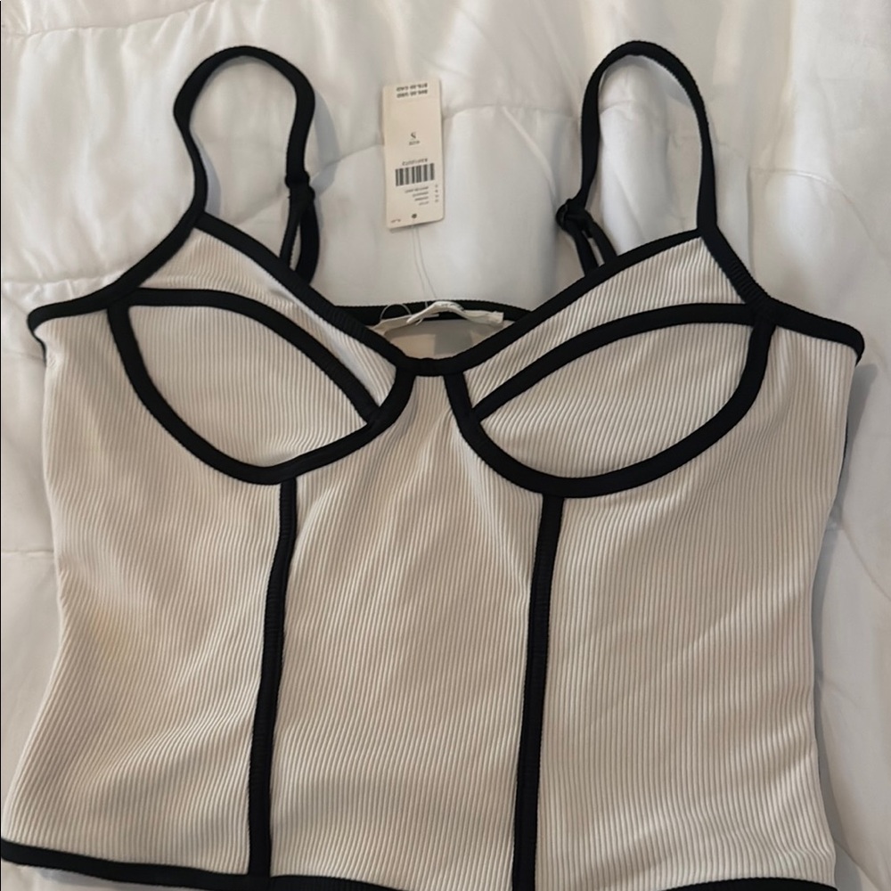 Anthropologie Black and White Tank Top